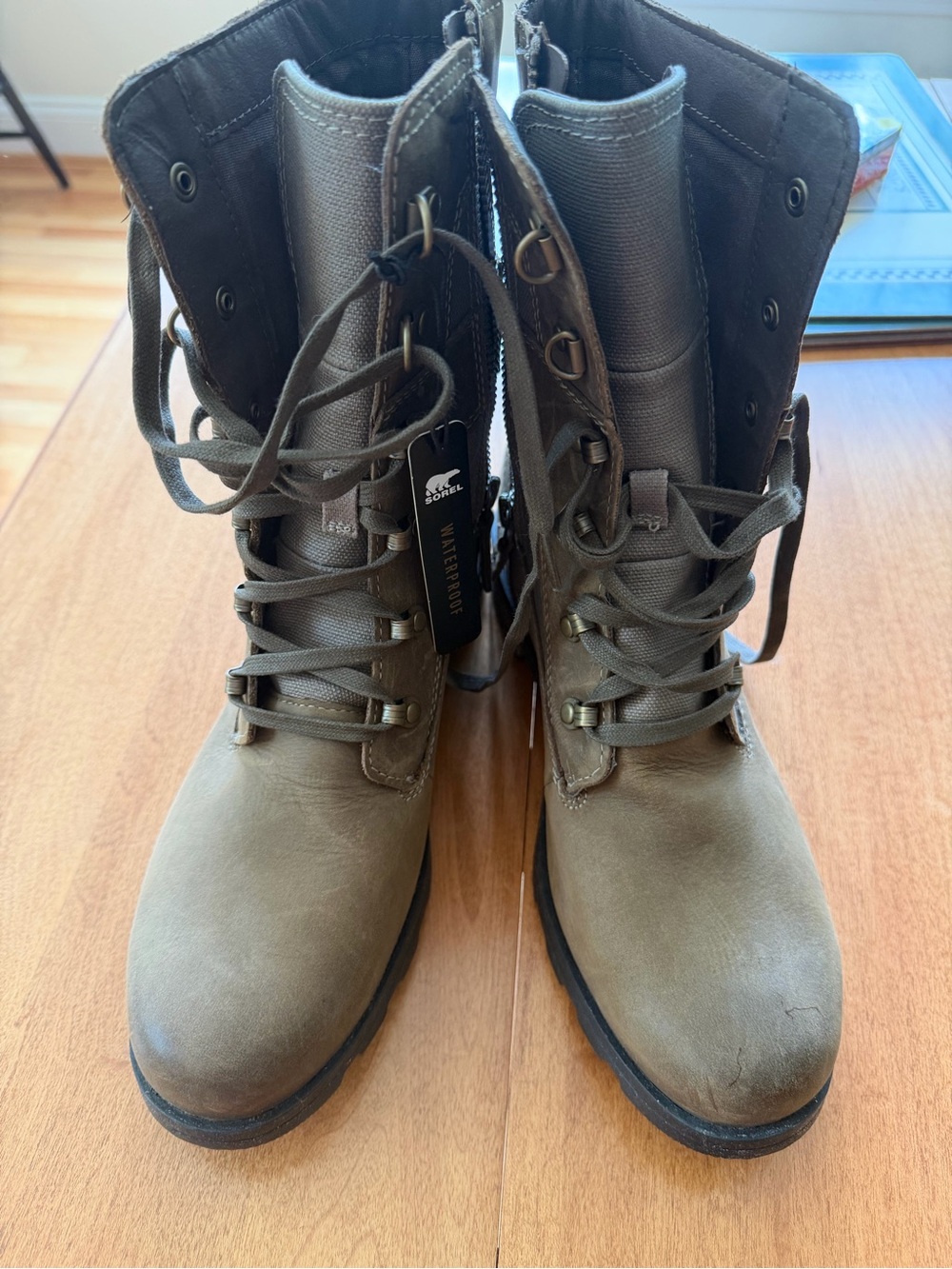 Sorel Lace-Up Women's Brown/Tan Waterproof Combat Boots